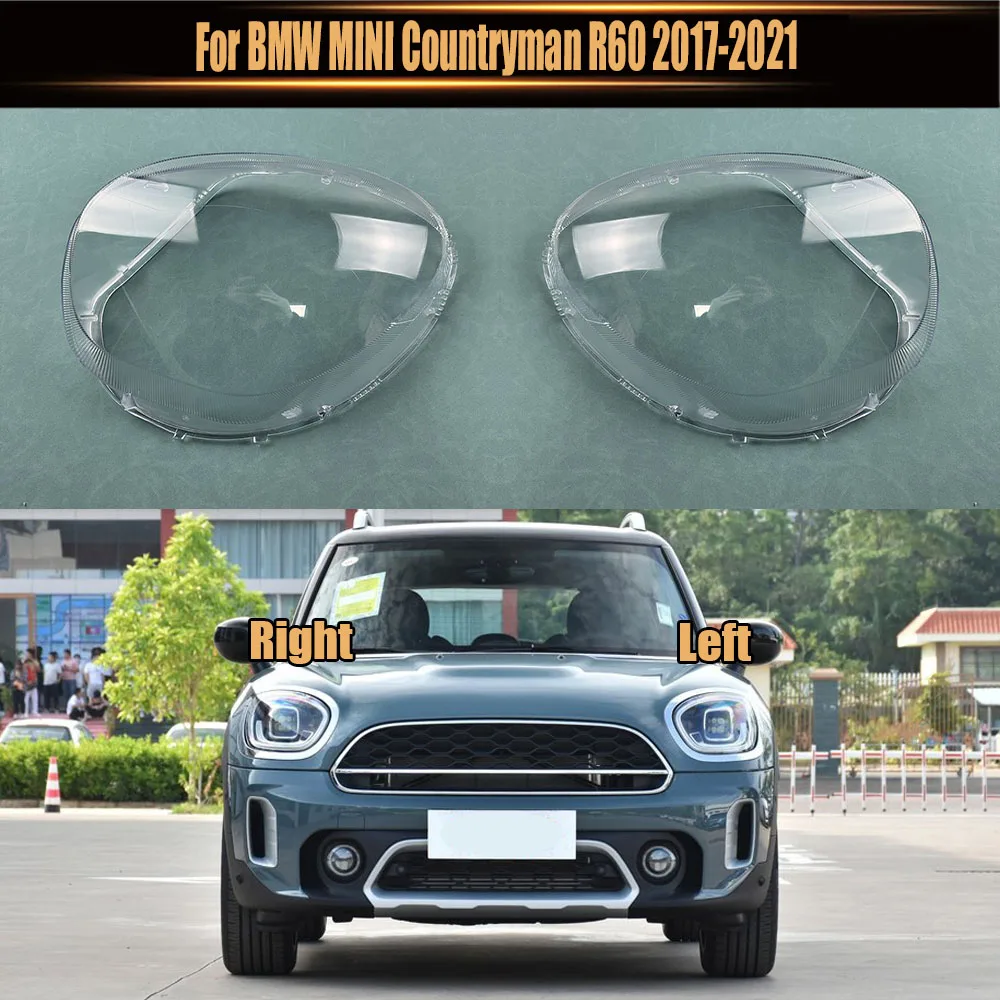 

For BMW MINI Countryman R60 2017-2021 Front Headlamp Cover Lamp Shade Headlight Shell Lens Replace Original Lampshade Plexiglass