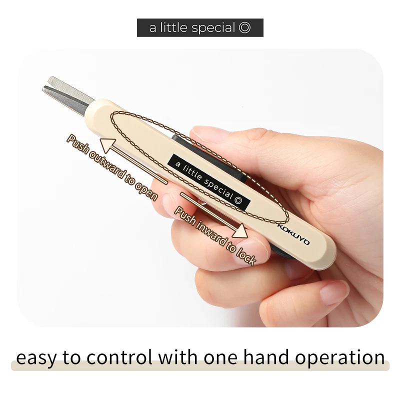 Kokuyo Japan Pen-Style Scissors Portable Folding Craft Knife Sharp Durable Safe for Hands Multifunctional Wsg-Hss320 soft handle scissors portable scissors cutter stationery scissors