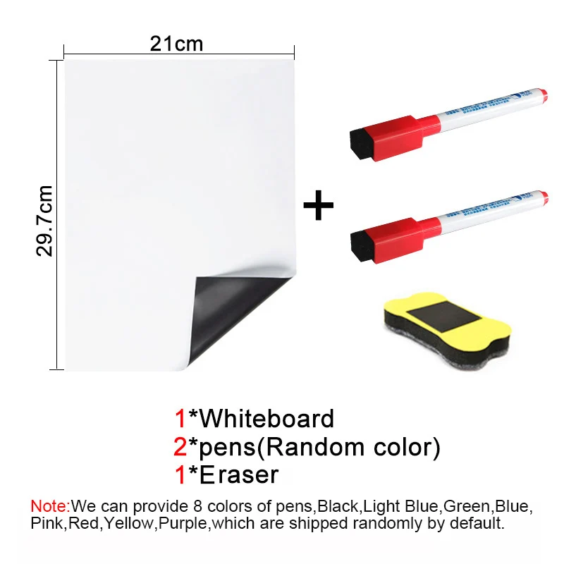 Lavagna Magnetica A3 Per Frigo Cancellabile - Con Pennarelli, Gomma E Magneti | Per Casa, Ufficio E Bambini - Foto 2