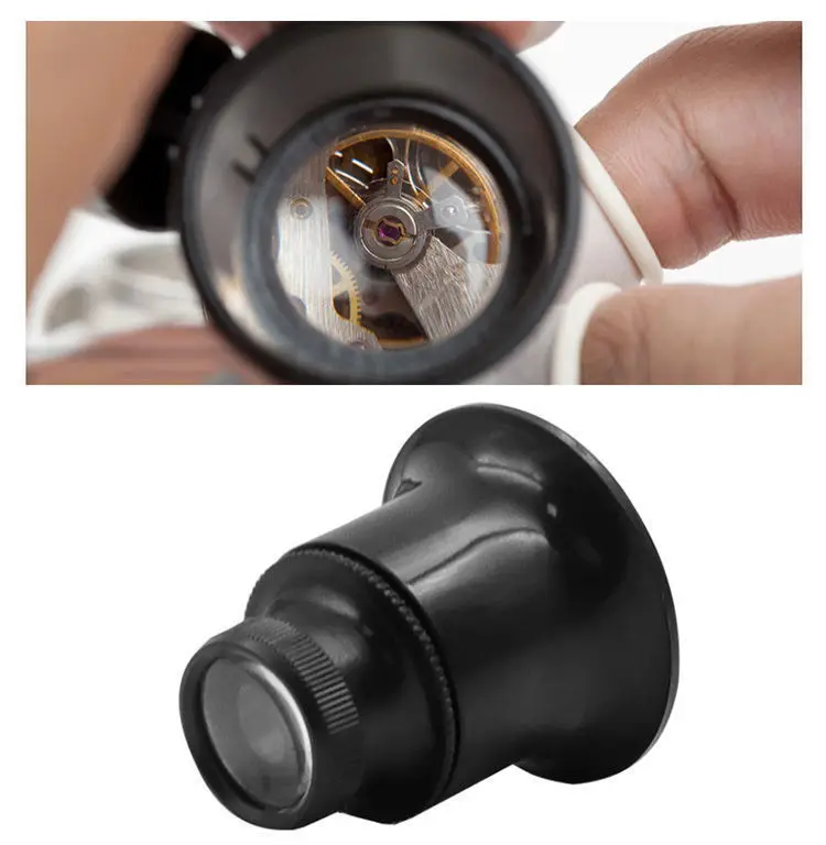 20X Jewelers Eye Loupe Loop Magnifier Monocular Magnifying Glass for Watchmakers Repair Eye Loupe Glass Tools (20X)