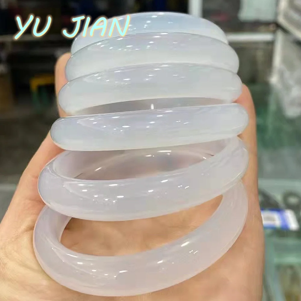 

New Natural High Quality Ice White Fashion Exquisite Bracelet Boutique Women' Bangle Handring Fine Jewelry