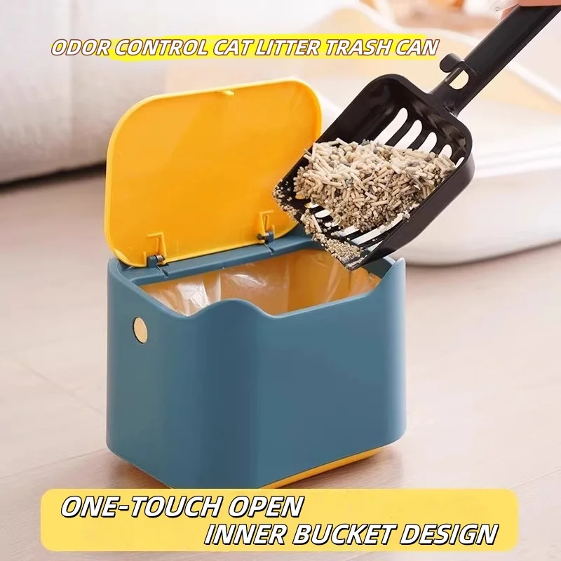 Tragbare Katzentoilette mit herausnehmbarem, vollständig geschlossenem Deckel – ideal für Kaninchen, mittelgroße und große Katzen sowie Kleintiere._voghion.com