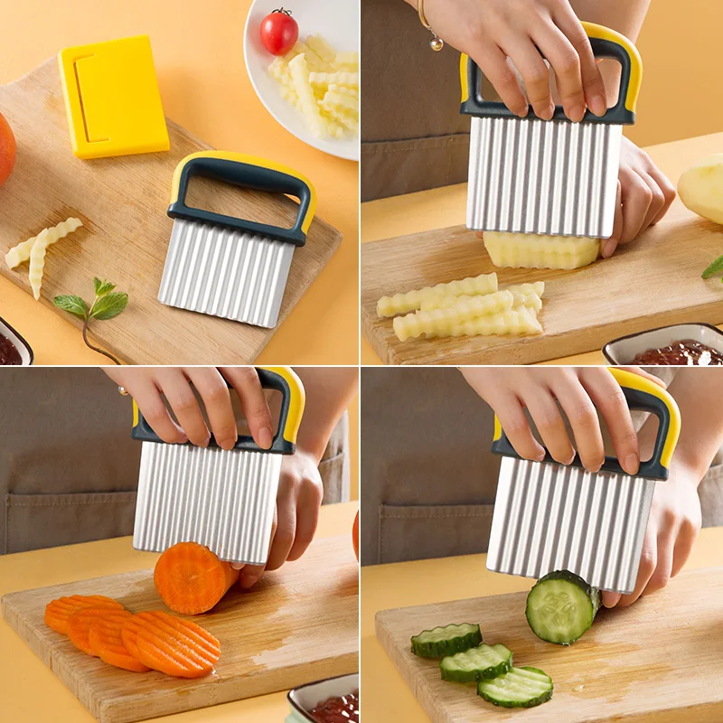 Potato Chip Slicer Wavy Knife Kitchen Gadget