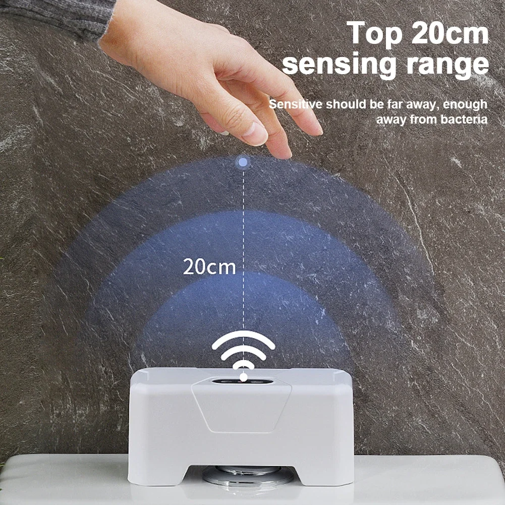 Non-Contact Electric Flush Presser Infrared Induction Smart Toilets Flush Sensor Button IPX5 Waterproof for Home Hotel Bathroom Toilet Flusher