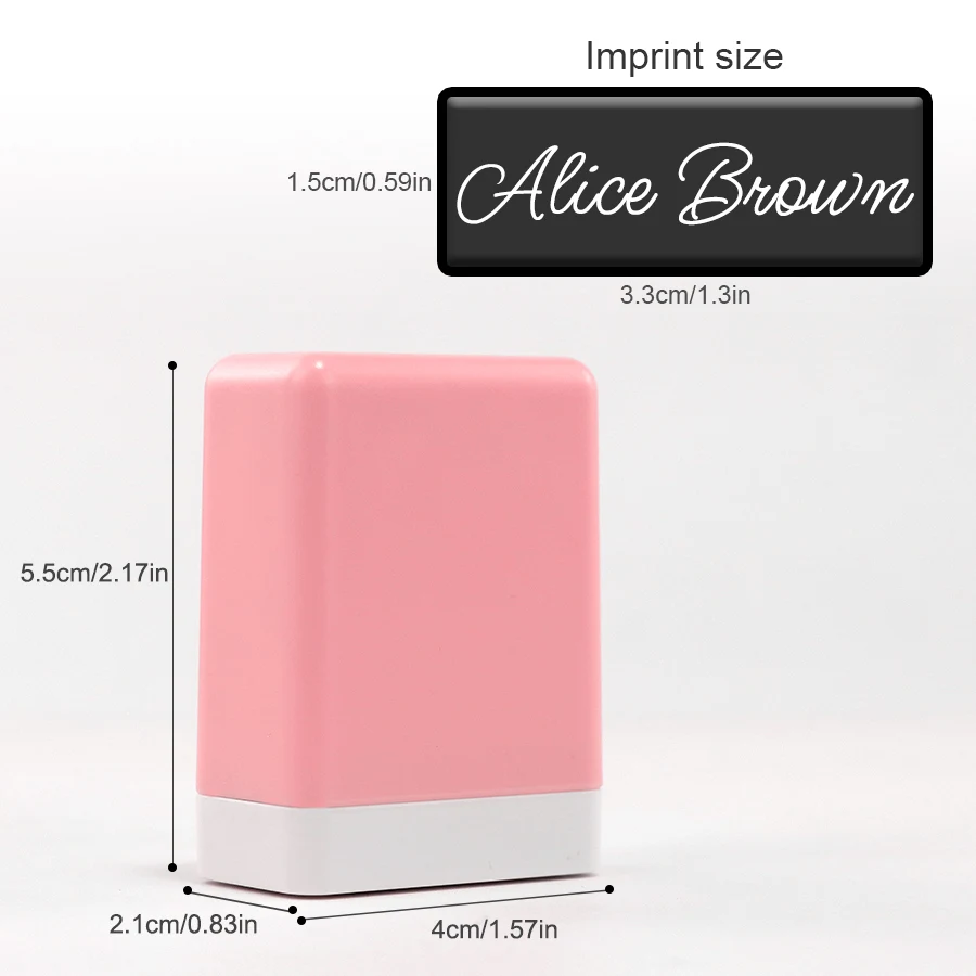 Name Stamp Ink Impression Personalized Signature Stamp Business and Personal Use Modern Look