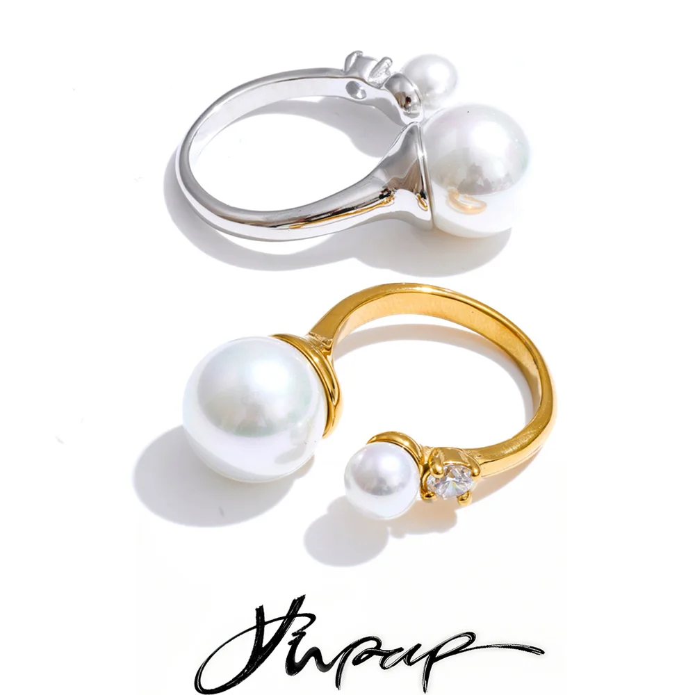 Yhpup Simulated Pearls Ring