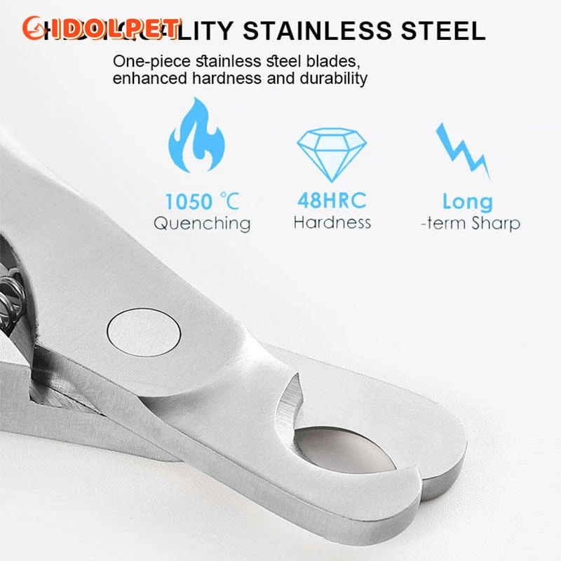Professional Pet Nail Clipper Sharp Safety Animal Grooming Toe Trimmer Stainless Steels Finger Cutter for Dog and Cat 4