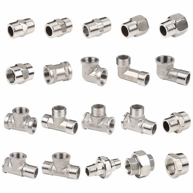 Stainless Steel Joint Inner Wire Directly Inner and Outer Wire To Tee Elbow DN20 To DN15 Variable Diameter Plumbing Water pipe fitting,water pipe fitting,hose pipe fitting,tee adapter