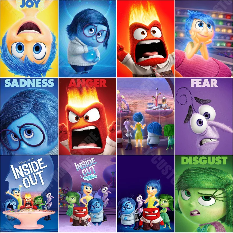 Disney Inside Out Diamond Painting Trapano Completo Cartoon Diamond Ricamo Kit Art Mosaic Diamond Stitch Kids Room Decor Gift