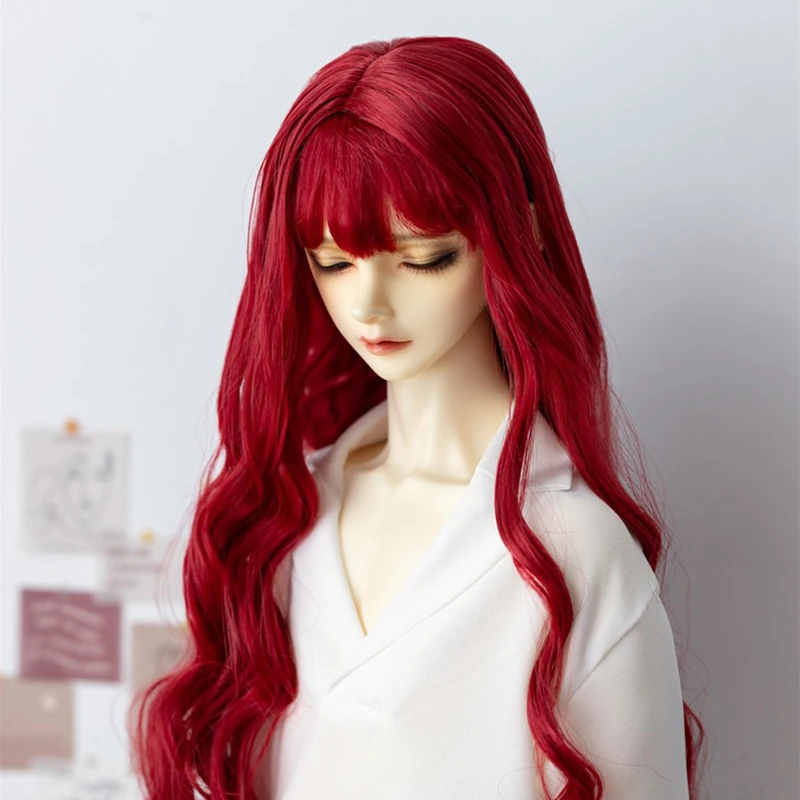 

Аксессуары для кукол BJD, парик 1/3, 1/4, 1/6, искусственные волосы для кукол, парики из молочного шелка, длинные волосы, широкие волнистые кудри, челка, искусственные волосы для шарнирных кукол