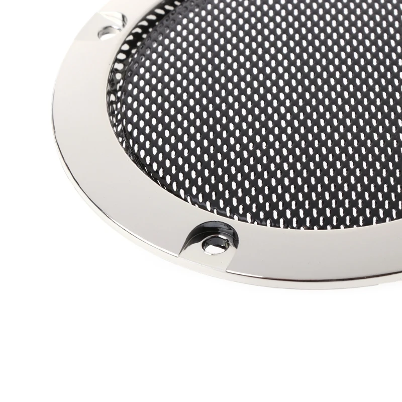 50JA 2 Pcs 3" inch Black o Speaker Cover Decorative Circle Metal Mesh Grille