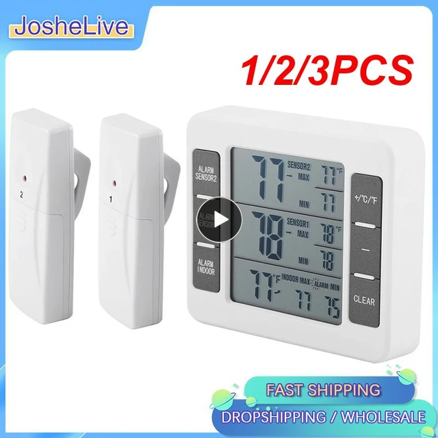 2pcs Lcd Digital Thermometer For Freezer Temperature Degree Refrigerator  Fridge Household Thermometer Kitchen Wireless Fridge P1 - AliExpress