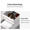 1pc White New Drawer Makeup Storage Box Dormitory Finishing Plastic Shelf Cosmetics Skin Care Dressing Table Make Up Organizer 4