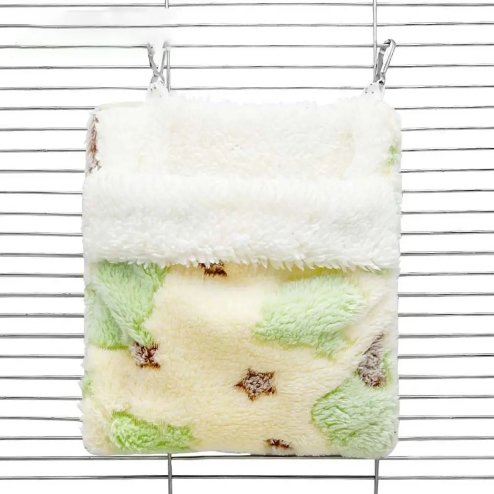 Star Pattern Sugar Gliders Sleeping Pouch Soft Warm Rat Sleeping Bag Comfortable Pet Swing Bag Guinea Pig Plush Nest
