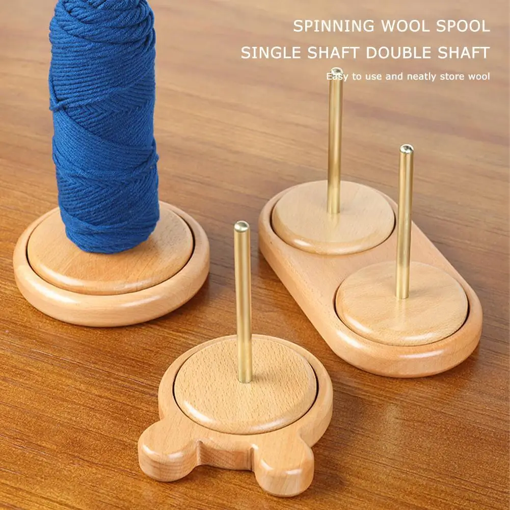 Wooden Yarn Holder Vertical Tissue Holder Wool & Thread Holder for