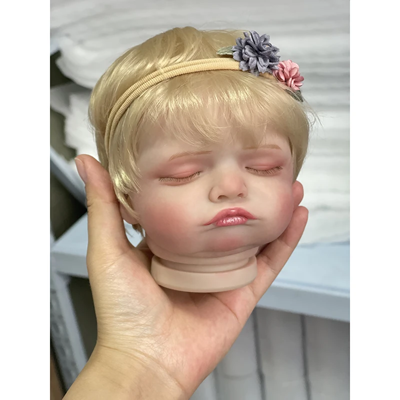 손 뿌리가있는 3D 피부 재 태어난 비비 로잘리, 금발 머리 부품, 팔다리 및 천 바디, DIY 재 태어난 인형 키트, 어린이용 선물