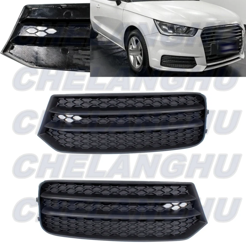 

For Audi A1 2016 2017 2018 2019 Pair Left+Right Side Front Fog Lights Lamp Grille Cover Car accessories 8XA807681B 8XA807682B
