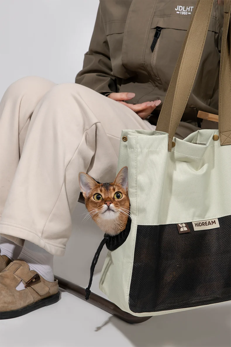 Pet Carrier Bag One Shoulder Canvas Transport Portable Handbag Puppy Kitten Sling Out Travel Backpack