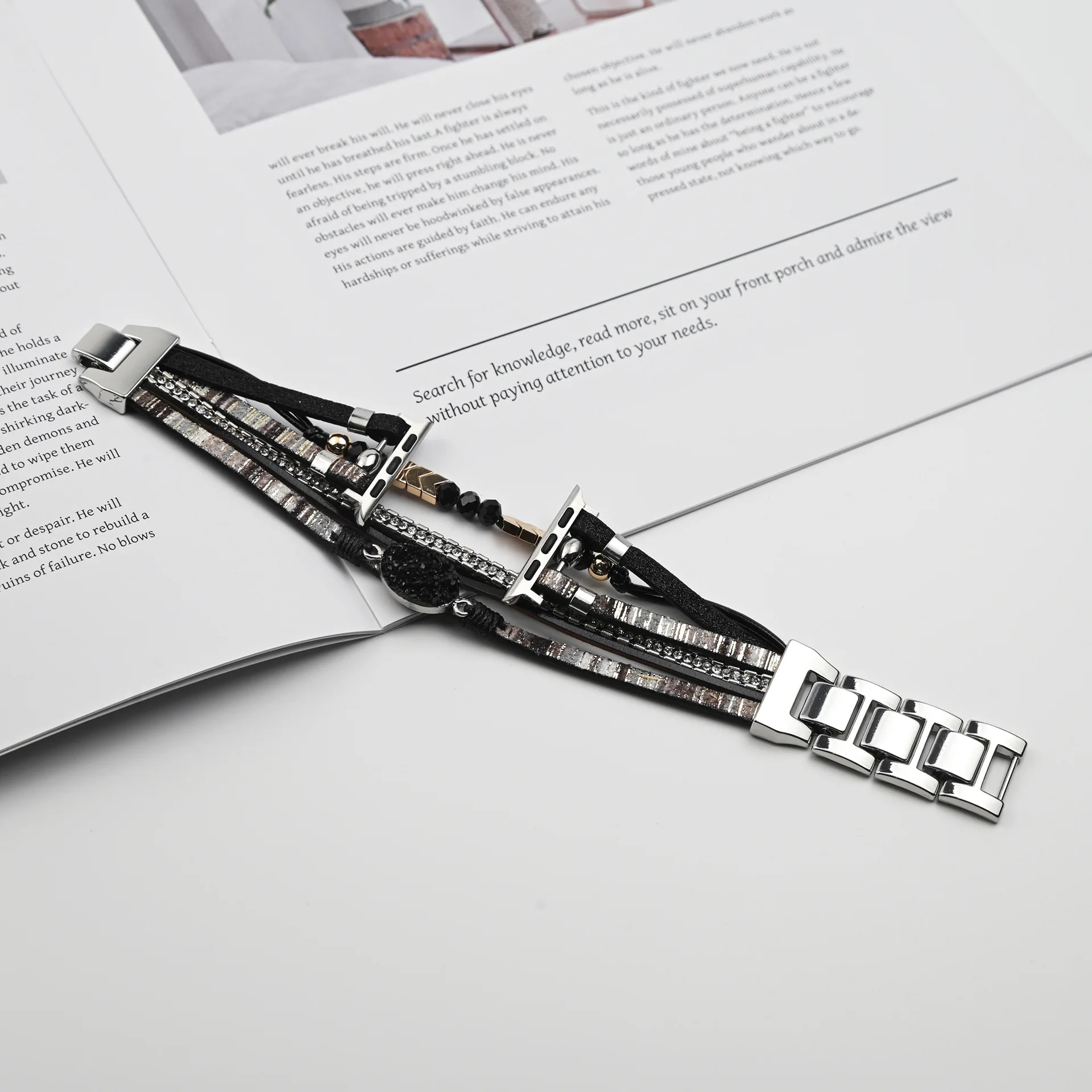 Elegant Metal Link Bracelet for Women - Premium Watch Strap