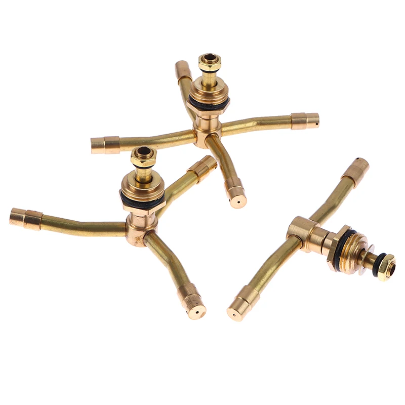 1Pc 2/3/4 Arm 360&deg;Automatic Rotary Whirling Sprinkler Garden Lawn Irrigation Watering Nozzle Spray Rotating Brass Sprayer garden sprinkler irrigation sprinklers garden irrigation nozzle garden sprayer nozzles