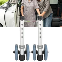 1 pair Walker Wheels Walker Wheels Adjustable Height Replacement Walker Feet Caster with Brake Wheel for Seniors Disabled People 1