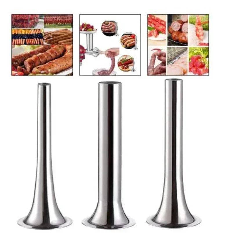 Sausage Stuffing Machine 5.7cm Base Diameter Food Grade Sausage Stuffer Filling Tubes Funnels Nozzles Parts Filler Tube 1.2/1.9/3.2cm