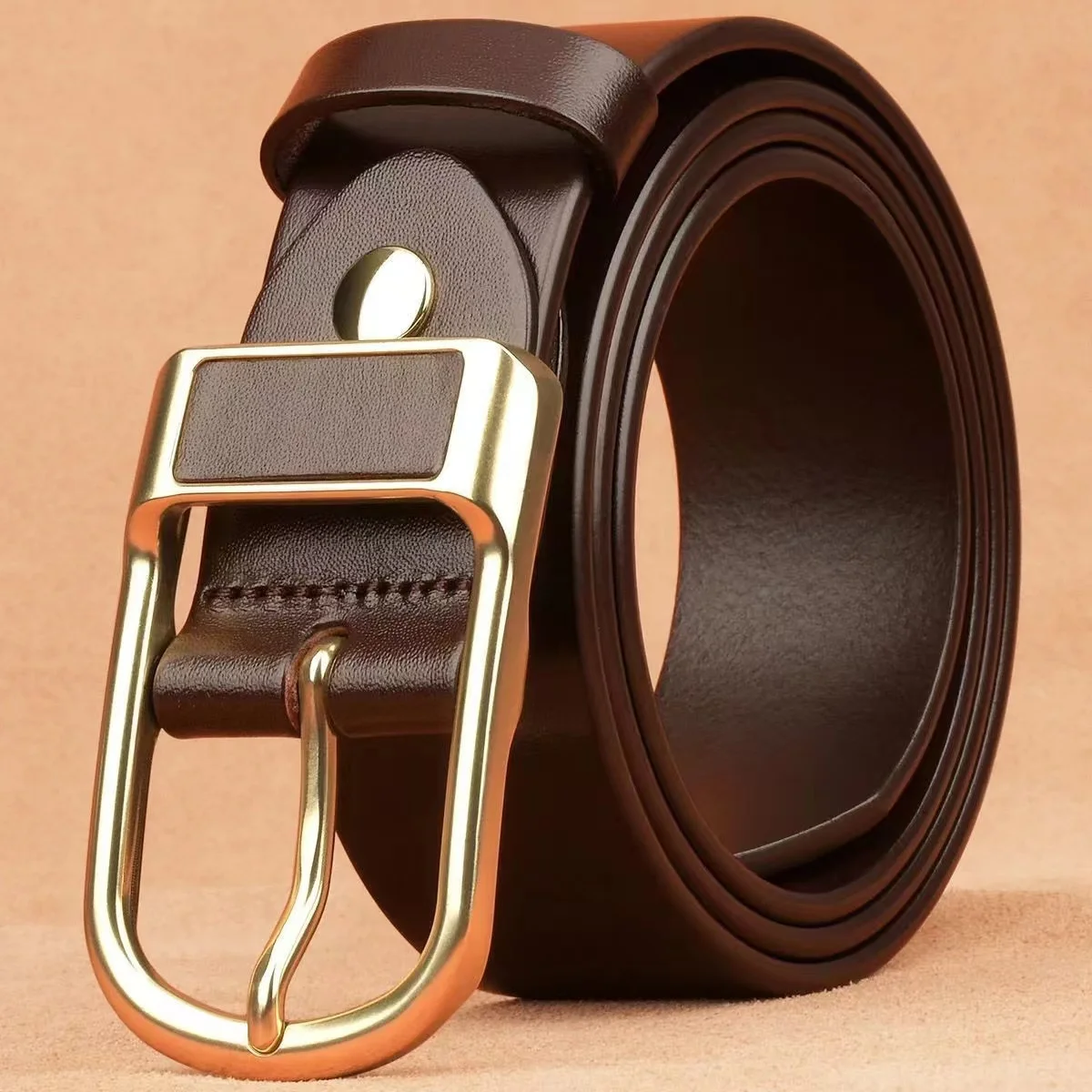 

New Leather Belt For Men Luxury Business Male High Quality PU Leather Belts Casual Pin Buckle Jeans Strap