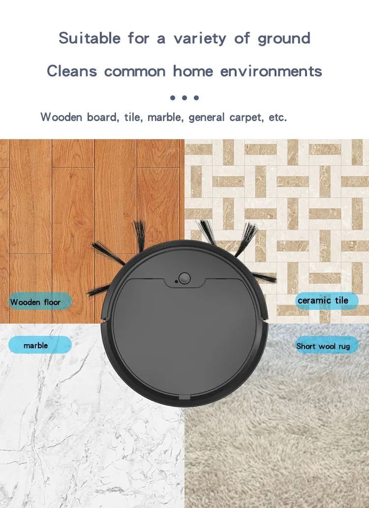 Bowai aspirateur robot OB8s robot de balayage de sol 3 en 1 amélioré