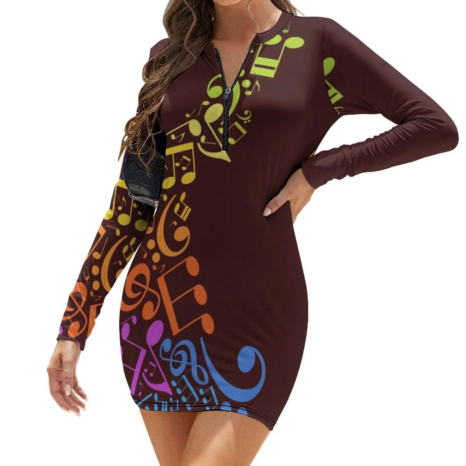 

Follow the Music Long-Sleeve Bodycon Dress dresses for woman dresses summer woman 2024