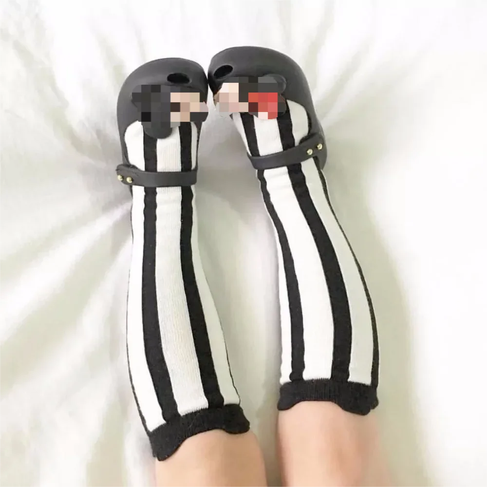 Children's black and white striped socks cotton knee socks for boys girls Student Leisure sports shoes sock 0 to 4 Year 1