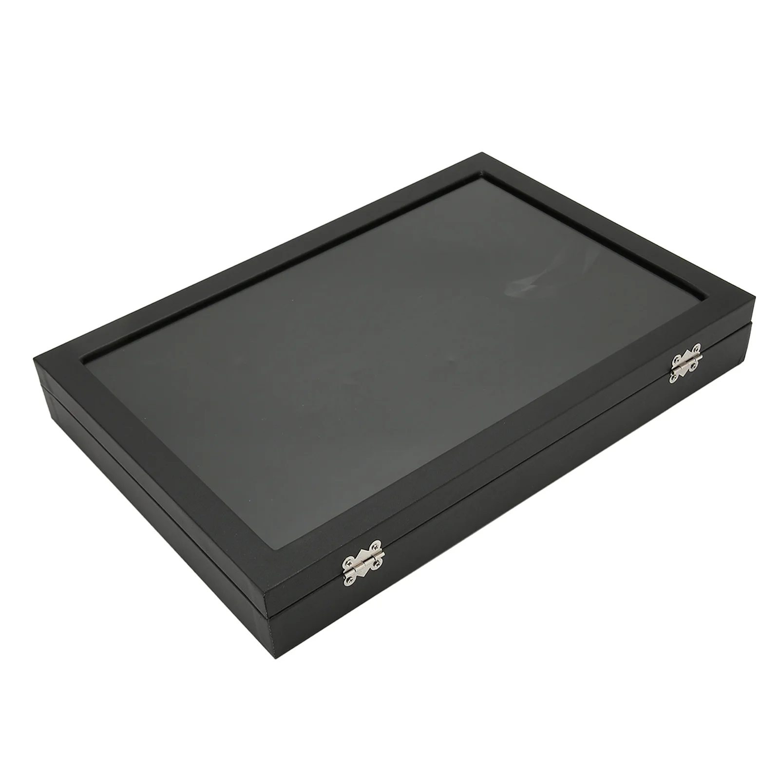 jewelry box Pin Display Case Transparent Dustproof Pin Shadow Box for Military Medal Jewelry Pin Badge Collection Black