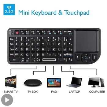 Backlit Mini Wireless Keyboard French Azerty In Language With Touchpad Air Mouse For iPad PC Smart TV Box Tablet RGB Kit Gamer