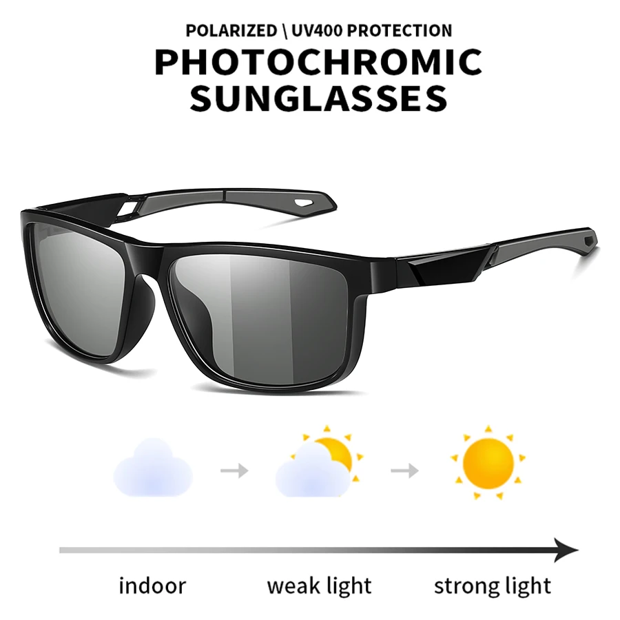 Photochromic Polarized Sunglasses – UV400 Cycling & Driving