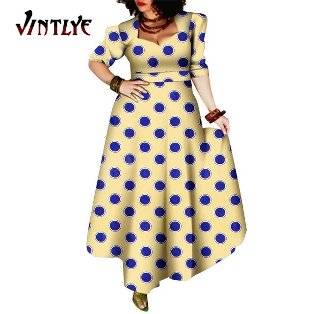 African Style Dresses for Women Elegant Evening Gowns African Party Dress Maxi Ankara Floral Printed Robe Africaine Femme WY092 18