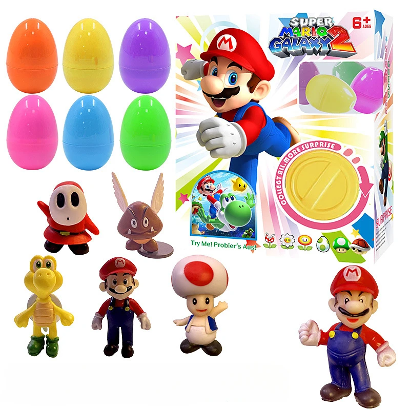 

6pcs/set Gacha Machine Japanese Anime Super Mario Pokemon Action Figures Blind Box Children Toys Mystery Box Surprise Gifts