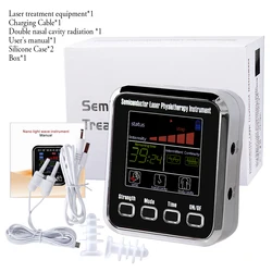 Laser Therapy Blood Irradiation Acupuncture Watch with 12-Hole Design and 650nm Technology (Double nasal WithBox)