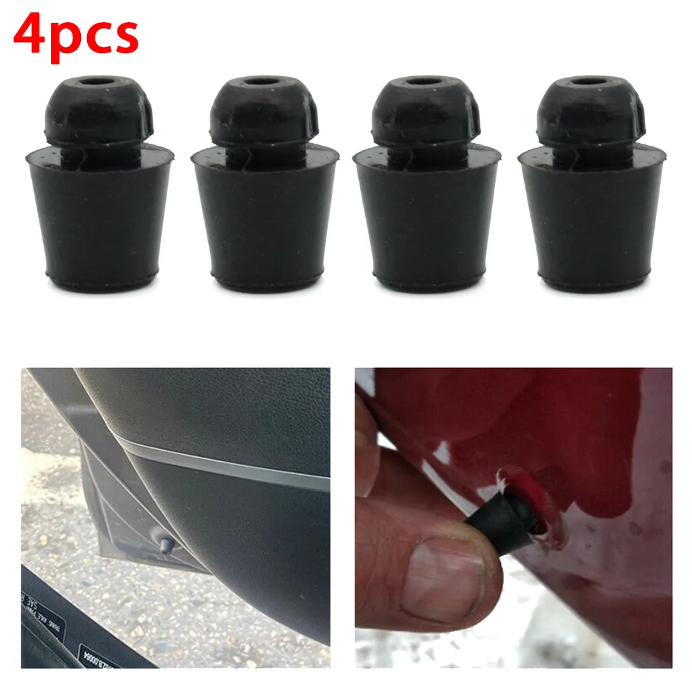 4Pcs Universal Car Door Dampers car door lock damper shock absorber rubber car sound deadener car door protection pad er Pad Cover Rubber Stop For Hyundai Soundproof Noise Seal Car Shock Absorber