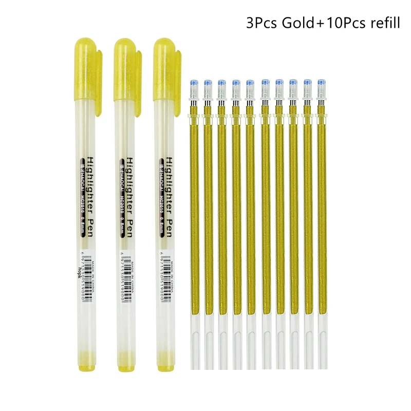 Set Di 12 Penne Gel Bianche A Punta Fine 0.8 Mm - Per Disegno Su Carta Nera, Artisti E Schizzi
