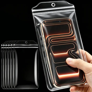 Custodie Impermeabili Universali Trasparenti Antipioggia per Cellulari, Cover Protettive per iPhone 15 16 17 Samsung Xiaomi