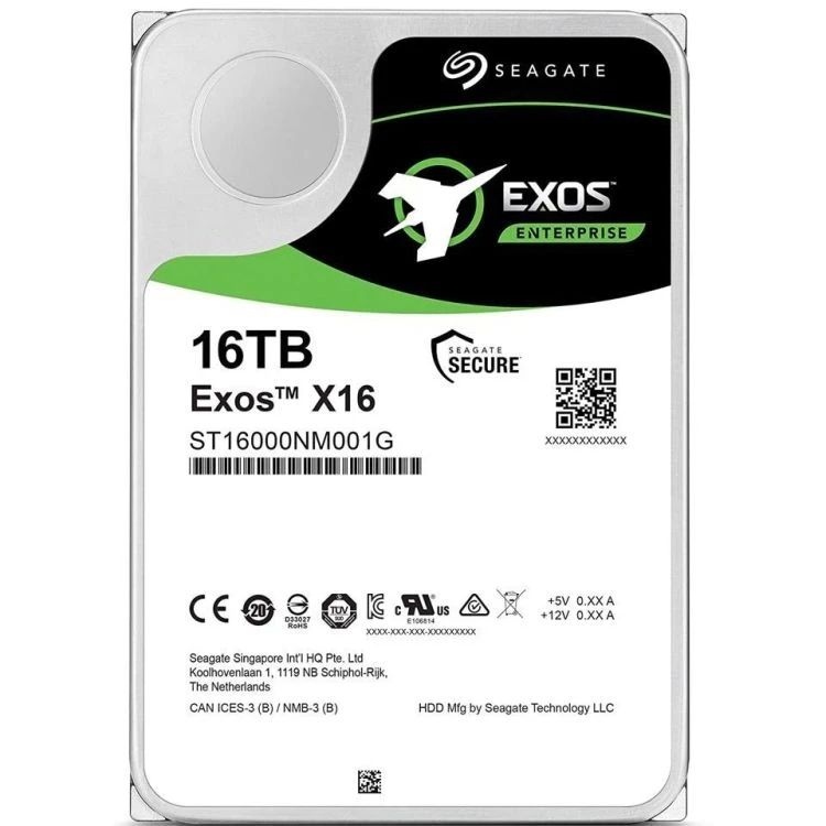 Yyhc Seagate Exos  ϵ ̺, 16TB  HDD, X16 SATA, 6 Gb/s, 512e, 4Kn, 7200 RPM, 256MB ĳ, 3.5 ġ, ST16000NM001
