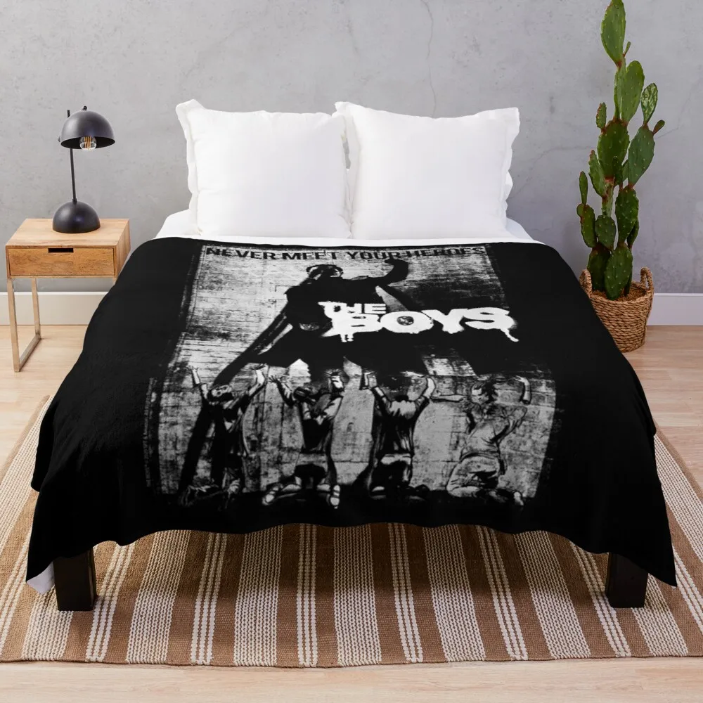

The Boys Never Meet Your Heroes Poster Premium Throw Blanket Sofa Throw Blanket Cute Blanket