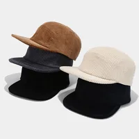 Corduroy Baseball Cap For Women Men New Cotton Solid Color Sunhat Sport Snapback Caps Autumn Warm Fashion Hip Hop Fishing Hat 2