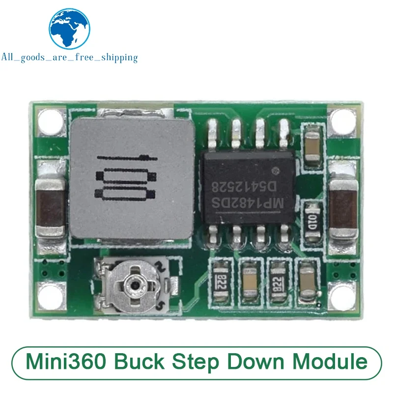 TZT 1/5/10PCS Mini360 DC-DC HM Buck Converter Step Down Netzteil Modul 4,75-23V zu 1-17V 340KHz Mini-360
