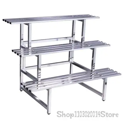 Multi-layer Ladder Stainless Steel Flower Rack Balcony Outdoor Fleshy Anti-corrosion Storage Rack Green Rose Special Price