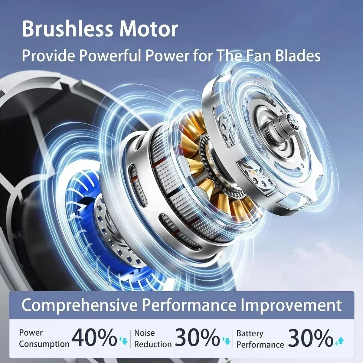 Lenovo 10000mah Portable Handheld Fan 100 Speeds Adjustable Turbo LED Display Rechargeable Ice Cooling Personal Fan NEW 4