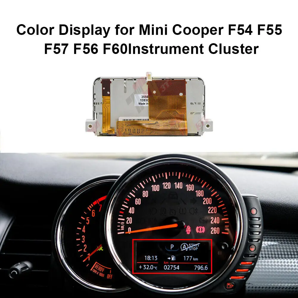 จอแสดงผล LCD สีสำหรับ Mini Cooper F54 F55 F57 F56 F60 Cluster ...