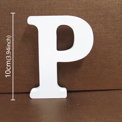 White Wooden Alphabet Letter - Personalized DIY Home & Event Decor, 10CM (P)
