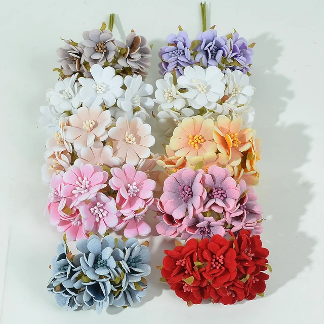 Mini Bouquet Flowers Decoration  Mini Decorations Flowers Diy - 60pcs  Artificial - Aliexpress