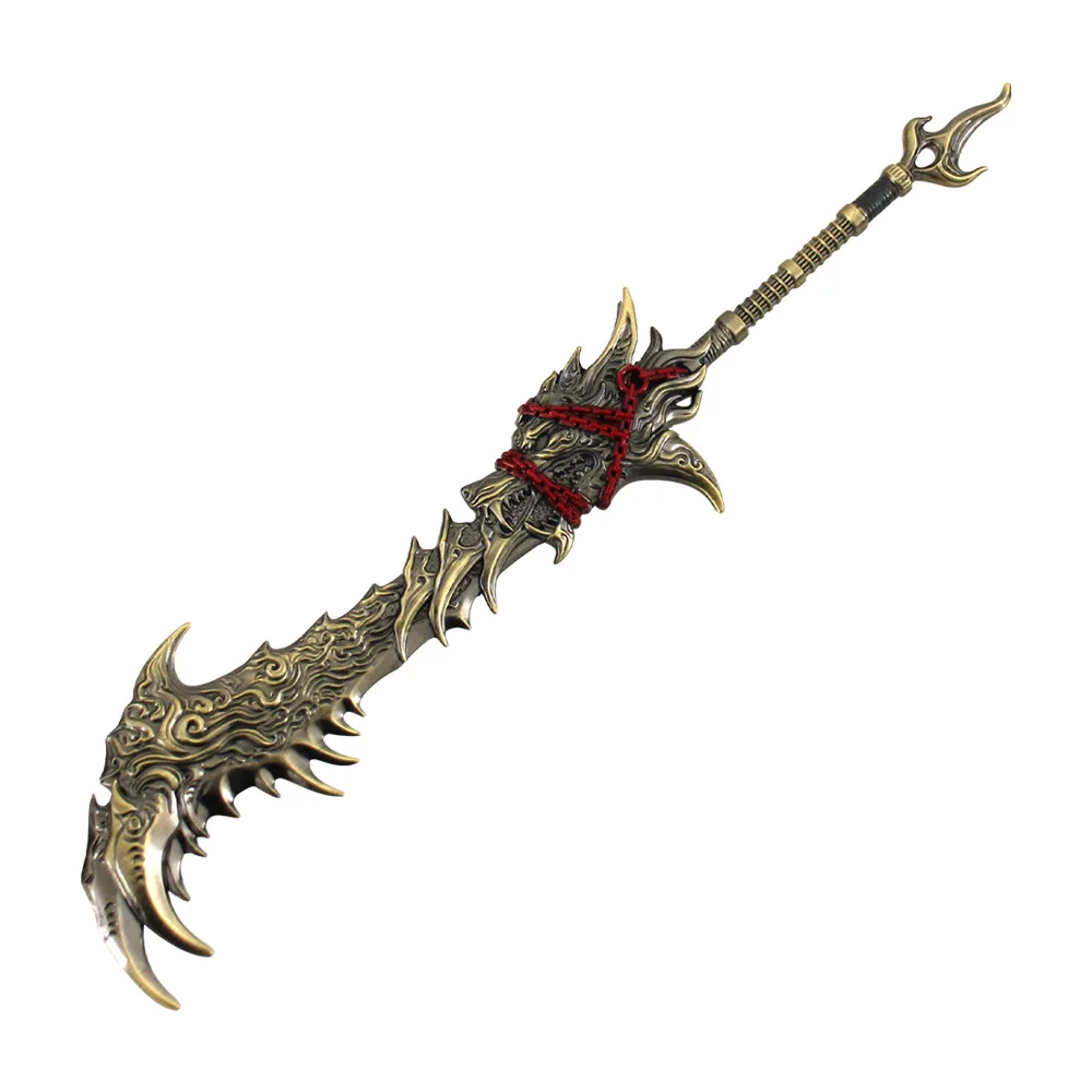 Cosplay Sword 30cm Naraka Bladepoint Exiled Star Wolf Toy Game Peripheral Metal Model Samurai Sword