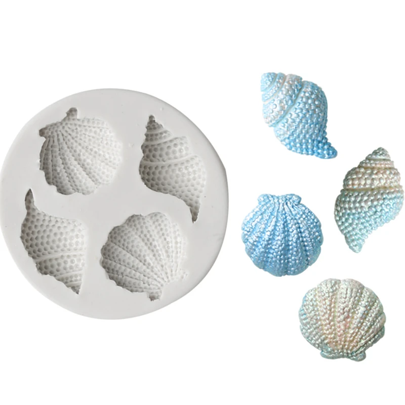 

Cute Animal Silicone Mold Cake Decorating Tools DIY Sea Creatures Conch Starfish Shell Fondant Creative DIY Chocolate Mould